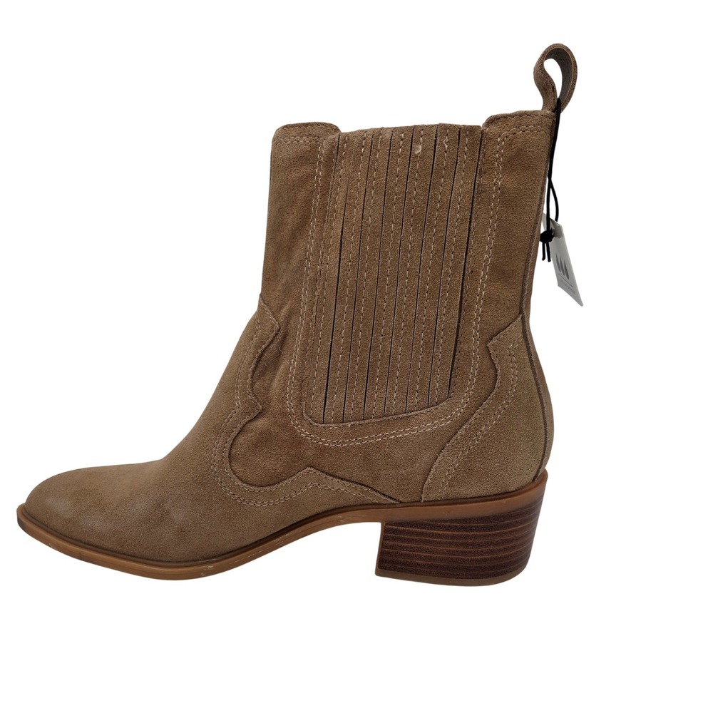 Dolce Vita Senna Waterproof Suede Tan Western Ankle Boot Womens 11 - Picture 3 of 10
